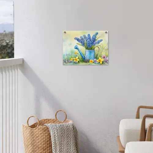 Gieter - Lavendel - Bloesems tuinposter los doek klein -sfeer8