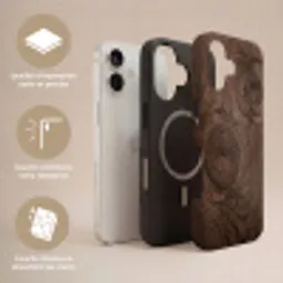 Houtnerf - Textuur - Patroon - Bruin - Rustiek Toughcase MagSafe Apple iPhone 17 klein -USP_Lagen_FR