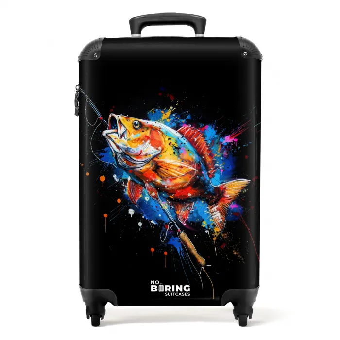 Sportvissen met graffiti NBS - Handbagage koffer - Kinderen Unisex middel -productfoto_recht