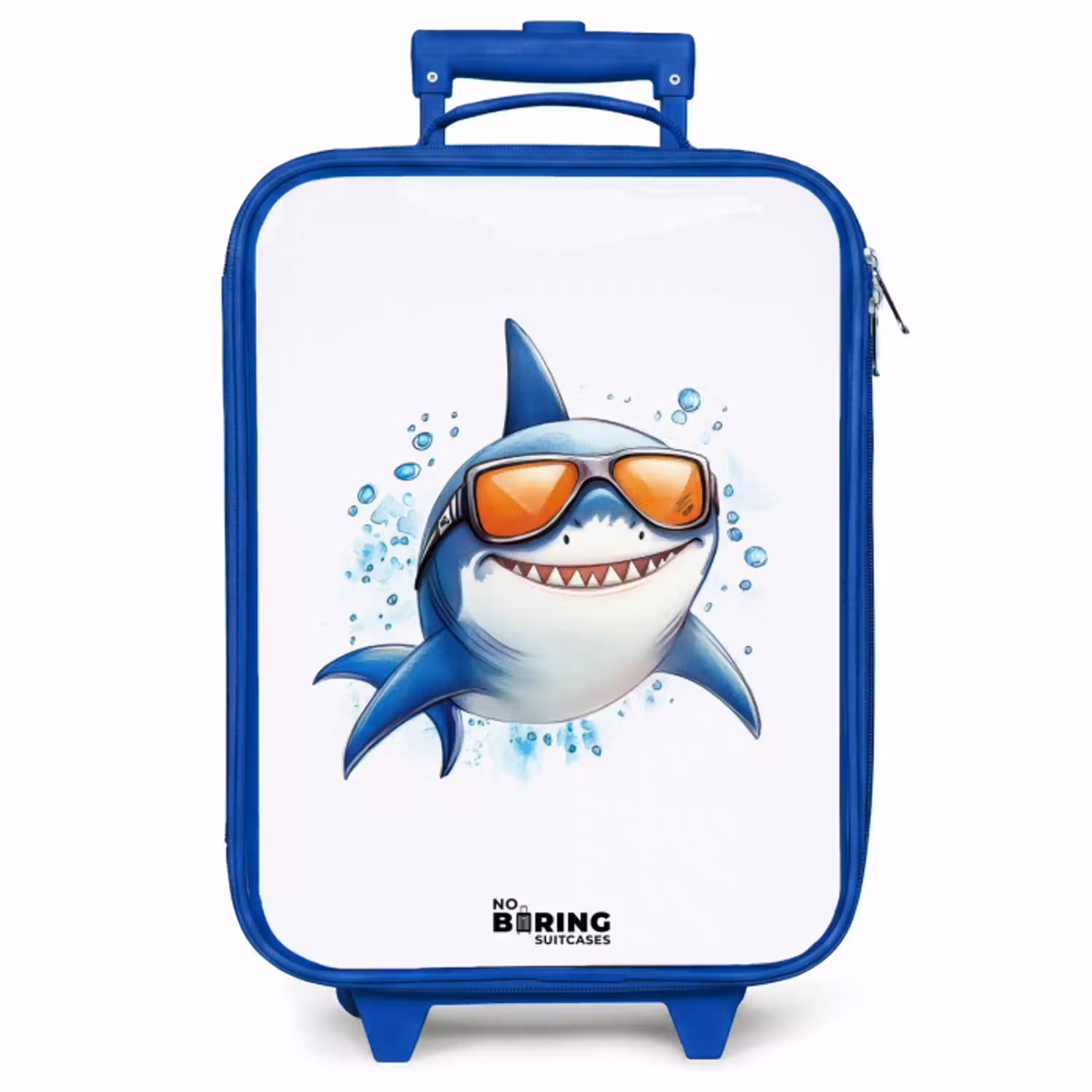 Coole haai met zonnebril in het water Kinderkoffer - Blauw klein -zzz_website3d