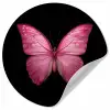 Vlinder - roze - Elegant Wandcirkel behangsticker klein -3d