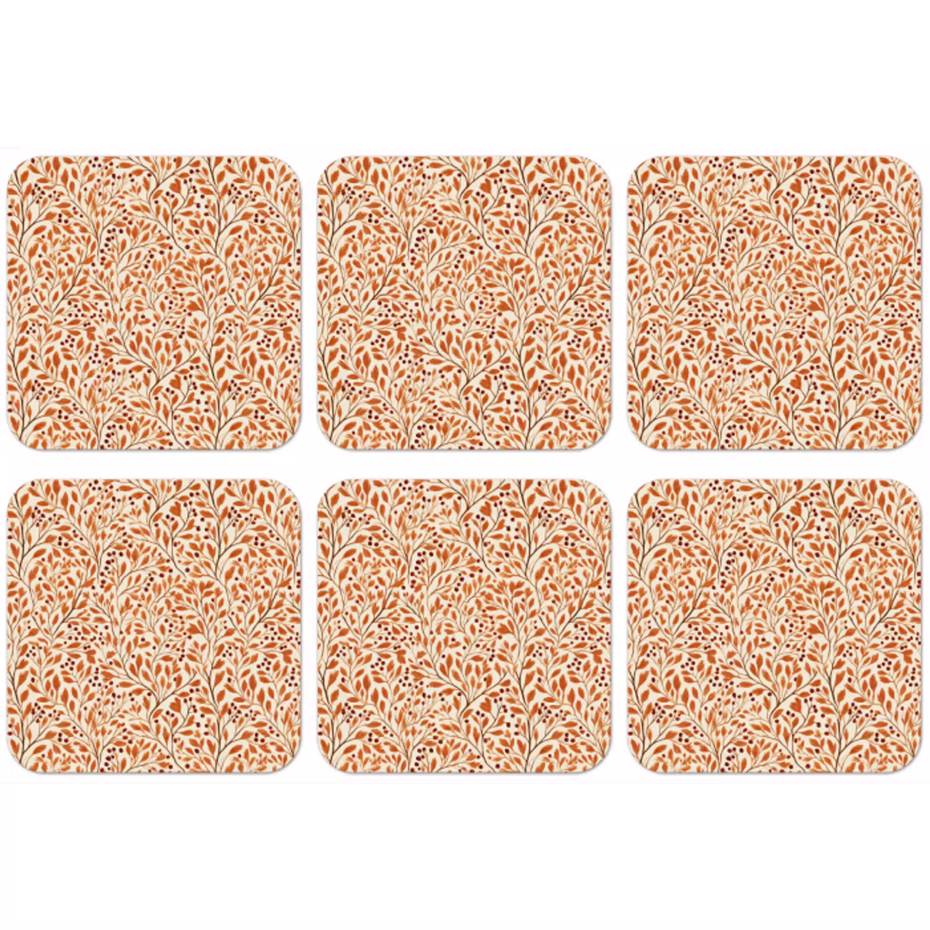 Bladeren - Botanisch  - Terracotta onderzetter kurk middel 366 -zkaufland3dotto