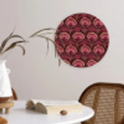 Antiek - Bloemen - Kleurrijk Wandcirkel kunststof plaat 5mm dik klein 188 -sfeer4