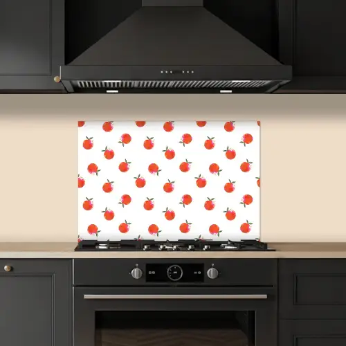 Oranje - Sinaasappel - Bloemetje keuken achterwand spatscherm klein 900 -sfeer1