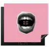 Mond - BLAH BLAH - Roze Inductie beschermer vinyl 3mm middel -3d