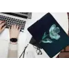 Bladeren - Bloem - Glazen - Donkerblauw laptophoes neopreen klein -bureau