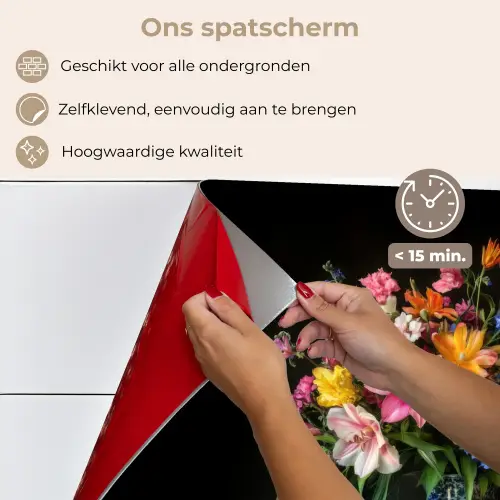 Kleur - Vaas - Bloemen - Boeket keuken achterwand spatscherm klein -spatscherm_NL