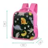 Dino - Kinderen - Patronen - Jongens - Meisjes - Dinosaurus Kinderrugzak - Roze middel -productfoto_formaten