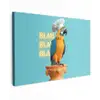 Papegaai - Koksmuts - Quote - Neon Tuinposter op houten frame 2 cm dik klein -3d