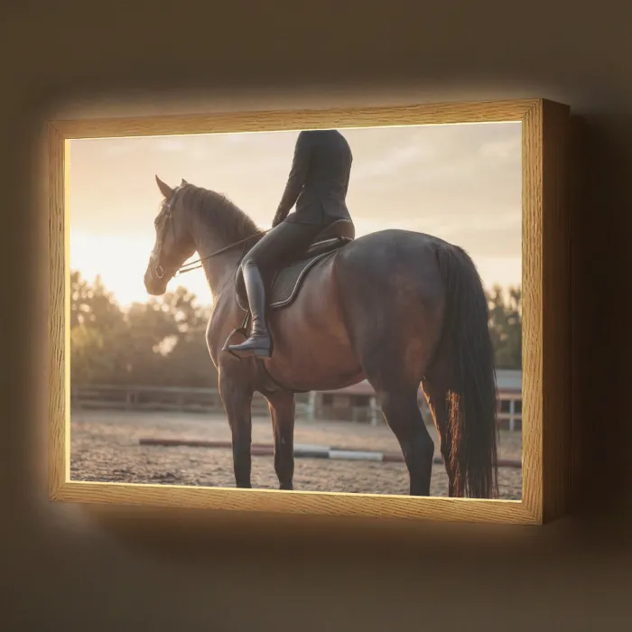 Harmonie - Ruiter - Zon Light Box met batterij (Wandlamp) middel -z3d_website