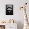 Pan - Vis - Zwart - Wit fotolijst zwart zonder passe partout klein -usfeer4_kinderkamer