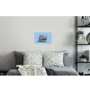 Glitters - Hamburger - Blauw Muursticker klein -slaapkamer