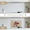 Kabouters - Kerst - Sneeuw - Puntmutsen keuken achterwand spatscherm klein -voor_na_NL