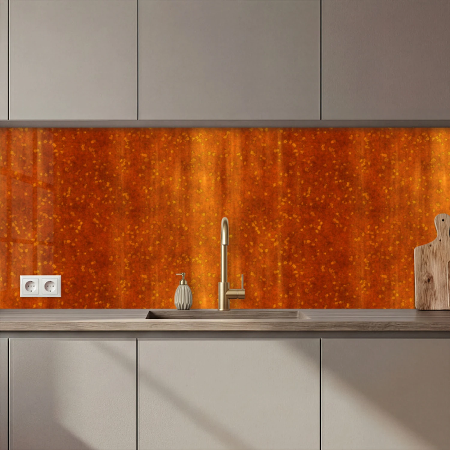 Kitchen splashback - Rust - Orange - Red - Stains | Kitchenyeah.co.uk