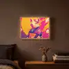 Varken - Bloemkroon - Kimono - Abstract Light Box met batterij (Wandlamp) middel -sfeer4