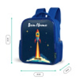 Planeet - Raket - Sterren - Donkerblauw Kinderrugzak - Blauw middel -productfoto_formaten