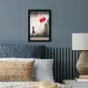 Kunst - Meisje - Ballonnen - Hart - Grijs fotolijst zwart zonder passe partout klein -sfeer3
