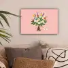 Bloemen - Lint - Kaartje canvas 2cm klein -sfeer1