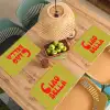 Ciao bella - Rood - Groen - Stippen Placemat vinyl groot -zzsfeer5_Kitchenyeah-website