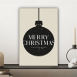 Kerstballen - Japandi - Christmas - Zwarte kerstballen canvas 2cm klein -sfeer6