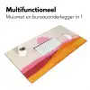 Heuvels - Oranje - Zon - Abstract Muismat XXL klein -sfeer4