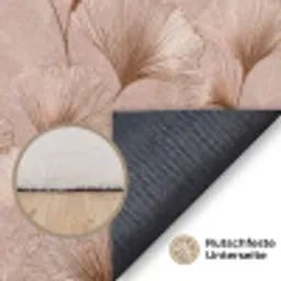 Ginkgo - Patroon - Roze Vloerkleed Rechthoek klein 1091 -uniquesellingpoint_antislip_DE_DE