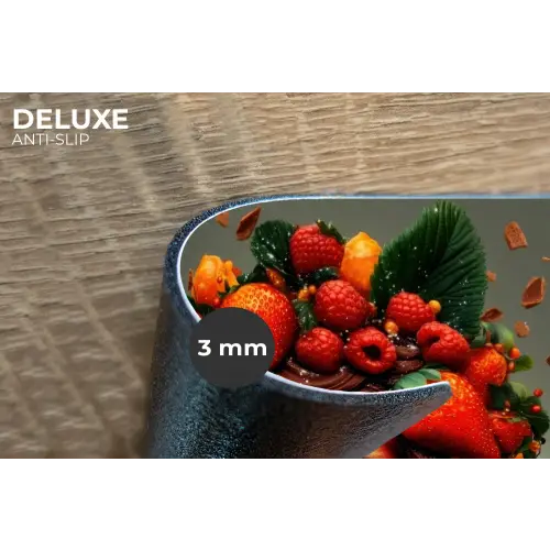 Vrouw - Chocolade - Frambozen - Aardbeien - Koekjes Placemat vinyl groot -closeup