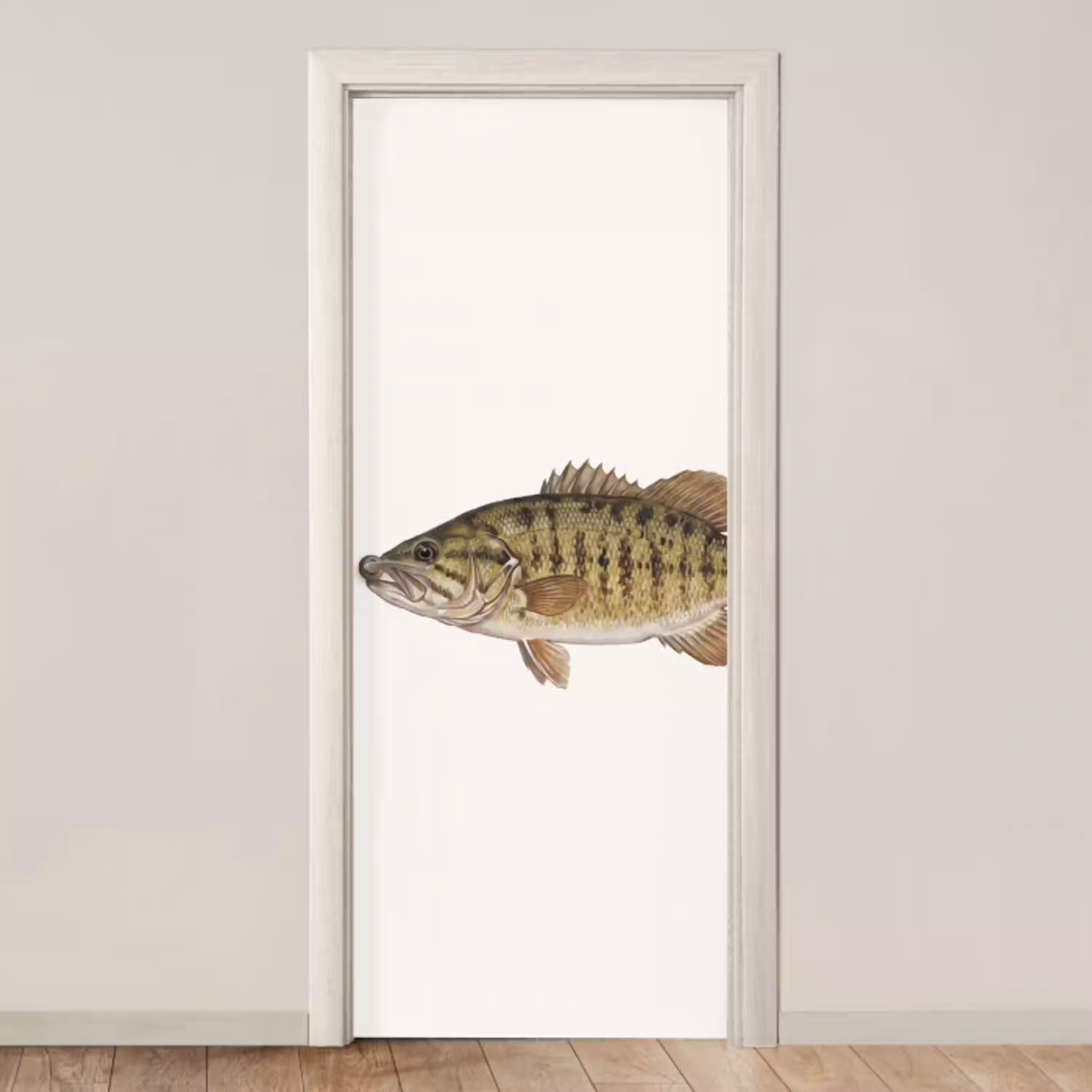 Vissen - Natuur - Vintage deurposter klein -3d_beige