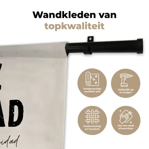 Kerst - Quotes - Feliz navidad - Kerstmis - Feestdagen Wandkleed katoen klein -sfeer2
