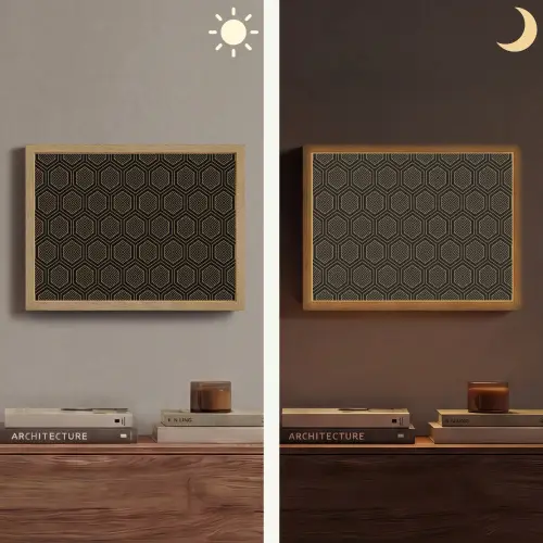 Goud - Zwart - Tunnel Light Box met batterij (Wandlamp) middel 907 -sfeer3