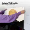 Bergsilhouetten - Gouden cirkel - Beige Inductie beschemer met haakjes middel -ky-ophangen-nl