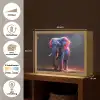 Olifant - Kleuren - Sterren - Dier Light Box met batterij (Wandlamp kind) middel -USP_websiteoverzichtNL