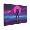Astronaut - Maan - Roze - Sterrennevels canvas 2cm klein -z3d