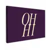 Oh hi - Paars - Minimalistisch canvas 2cm klein -z3d