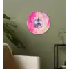 Discobal - Pink - Verf Wandcirkel kunststof plaat 5mm dik klein -sfeer3