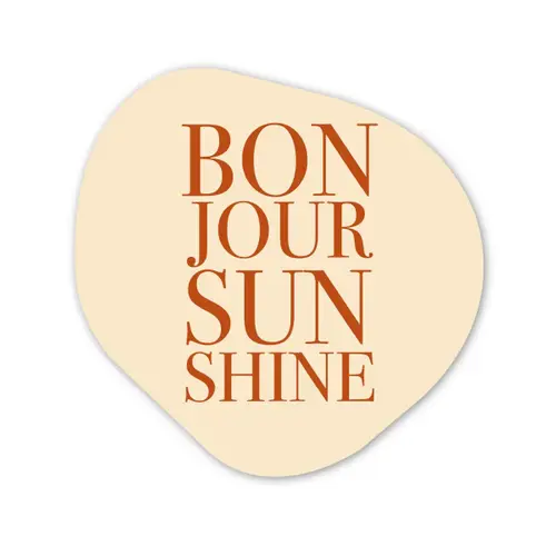 Oranje - Quote - Sun Wandcirkel Organisch Plexiglas middel -3d