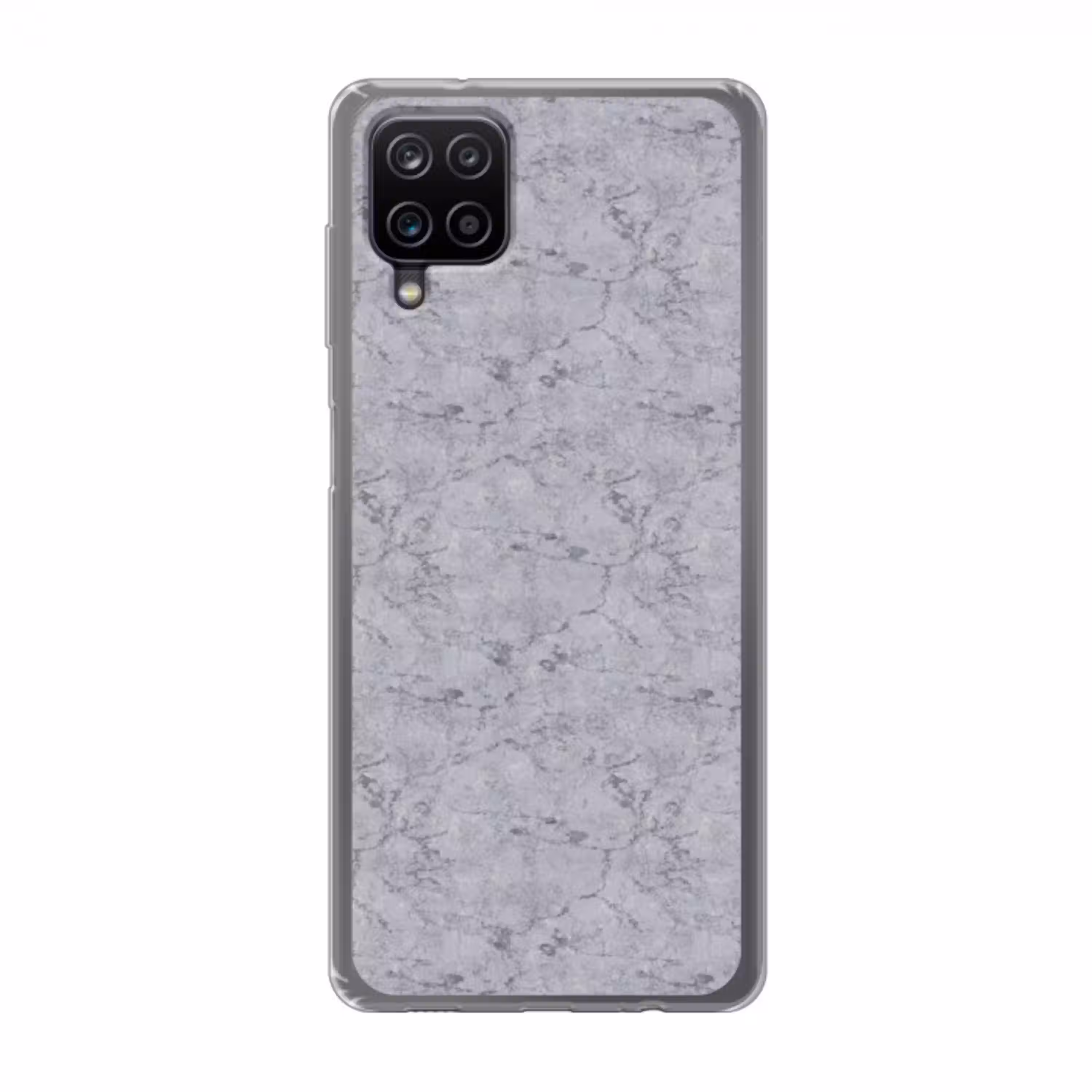 Marmerplaat - Patroon - Grijs Telefoonhoesje Samsung Galaxy A12 klein 372 -3d