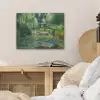 Brug - Hout - Vijver - Waterlelies PET vilt klein -sfeer3