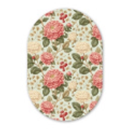 Klassiek - Botanisch - Veelkleurig Wandcirkel Ovaal Forex klein 630 -3d