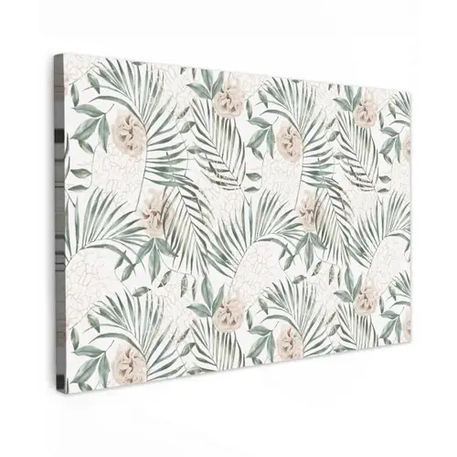 Bohemian - Bladeren - Bloemen - Tropisch canvas 2cm klein -z3d
