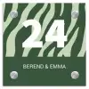 Groen zebra - Klassiek Naambord Vierkant klein -3d