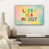Quote - Lucky - Regenboogkleuren canvas 2cm klein -sfeer6