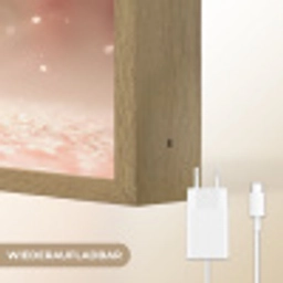 Bloemenfee - Roze - Meisje Light Box met batterij (Wandlamp kind) middel -USP_websiteoplaadbaarDE
