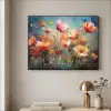 Bloemen - Watercolor - Kunst - Botanisch - Natuur Textielframe zwart klein -sfeer2