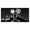 Vuurwerk - Proosten - Skyline - Champagne Muismat XXL klein -3d_leeg