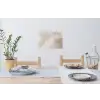 Golvende lijnen - Vloeiend - Zandkleurig Muursticker klein -eettafel