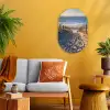Strand - Zee - Nederland - Duinen - Zon Wandcirkel Ovaal Forex klein -sfeer4