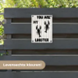 Lobster - Beige - Minimalistisch tuinposter los doek klein -sfeer3