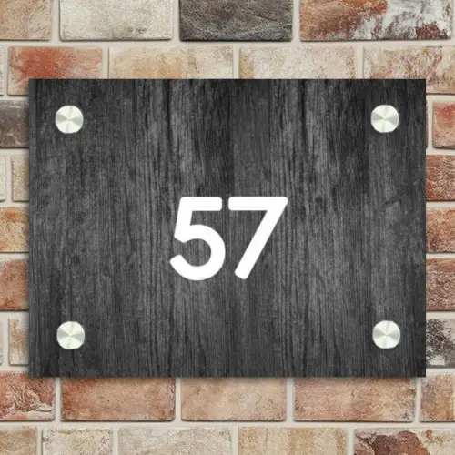 Donker hout - Traditioneel Naambord Rechthoek middel -sfeer3