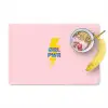 Grl pwr - Bliksem - Roze Placemat vinyl groot -zzzproduct_Kitchenyeah-website